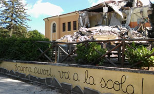 Scuola di Amatrice distrutta dal terremoto foto di Sara Fornaro